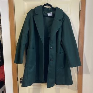 Old navy plus size soft brushed winter coat emerald green